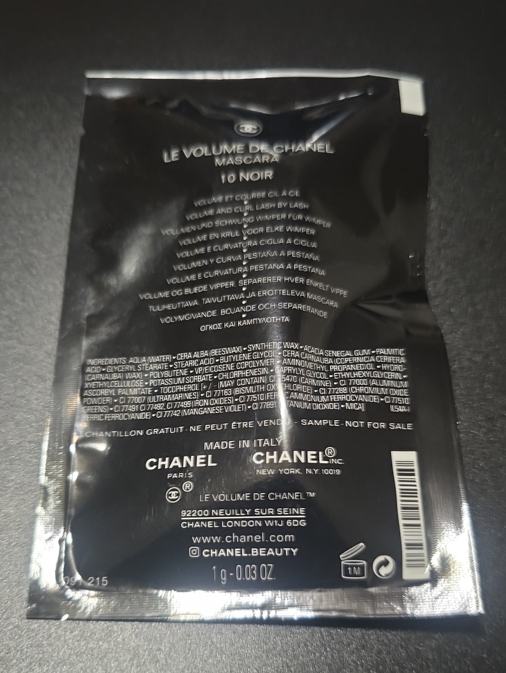 🧚‍♀️Chanel Le Volume De Chanel Mini Mascara N°10 BLACK NWT - Picture 3 of 3